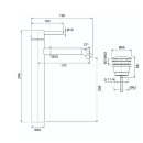 Herzbach DEEP Waschtisch-Einlochbatterie XL-Size 170mm...
