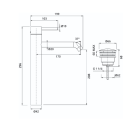 Herzbach DEEP BLACK Waschtisch-Einlochbatterie XL-Size...