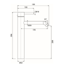 Herzbach DEEP Waschtisch-Einlochbatterie XL-Size 170mm...