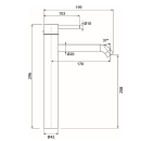 Herzbach DEEP iX Waschtisch-Einlochbatterie XL-Size 170mm...