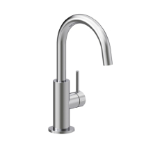 Herzbach DEEP Waschtisch-Einlochbatterie Slim M-Size Griff seitlich mit PUSH-Ablauf Chrom
