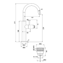 Herzbach DEEP iX Waschtisch-Einlochbatterie Slim L-Size...
