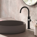 Herzbach DEEP BLACK Waschtisch-Einlochbatterie Slim...