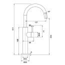 Herzbach DEEP Waschtisch-Einlochbatterie Slim L-Size...