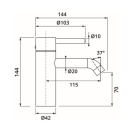 Herzbach DEEP Waschtisch-Einlochbatterie S-Size 115mm...