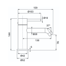 Herzbach DEEP Waschtisch-Einlochbatterie S-Size 130mm...