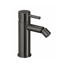 Herzbach DESIGN iX PVD Bidet-Einlochbatterie mit Ablauf Black Steel