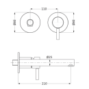 Herzbach DESIGN iX PVD Waschtisch-Wandbatterie Farbset...