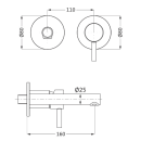 Herzbach DESIGN iX PVD Waschtisch-Wandbatterie Farbset...