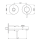 Herzbach DESIGN iX PVD Waschtisch-Wandbatterie Farbset 160mm Brass Steel