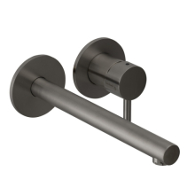 Herzbach DESIGN iX PVD Waschtisch-Wandbatterie Farbset 240mm Black Steel