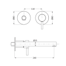 Herzbach DESIGN iX PVD Waschtisch-Wandbatterie Farbset...