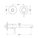 Herzbach DESIGN iX PVD Waschtisch-Wandbatterie Farbset...