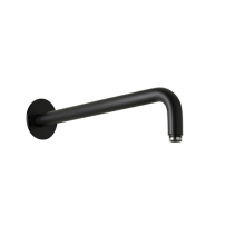 Herzbach LIVING SPA Wandarm 350mm 70 rund gewinkelt Schwarz matt