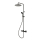 Herzbach LIVING SPA Duschsäule RB 250mm rund Multihandbrause Schwarz matt