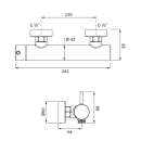 Herzbach SIRO GREY Brausebatterie Aufputz Grau matt