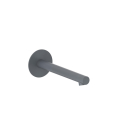 Herzbach SIRO GREY Wandauslauf 210mm rund gerade Grau matt