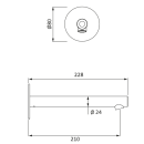Herzbach SIRO WHITE Wandauslauf 210mm rund gerade...