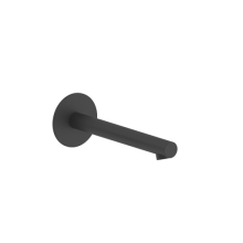 Herzbach SIRO BLACK Wandauslauf 210mm rund gerade Schwarz matt