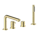 Herzbach SIRO PVD GOLD Vierloch-Wannenarmatur mit Auslauf...