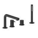 Herzbach SIRO BLACK Vierloch-Wannenarmatur mit Auslauf...