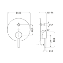 Herzbach SIRO GREY Wannenbatterie Farbset Grau matt