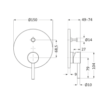 Herzbach SIRO WHITE Wannenbatterie Farbset Weiß matt