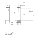 Herzbach SIRO PVD GOLD WT-Einlochbatterie M-Size ohne...