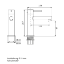 Herzbach SIRO GREY WT-Einlochbatterie M-Size ohne Ablauf...