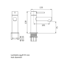 Herzbach SIRO WT-Einlochbatterie S-Size ohne Ablauf Chrom