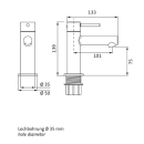 Herzbach SIRO GREY WT-Einlochbatterie S-Size ohne Ablauf...