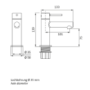 Herzbach SIRO WHITE WT-Einlochbatterie S-Size ohne Ablauf...