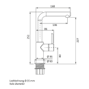 Herzbach SIRO GREY WT-Einlochbatterie L-Size Griff seitl....