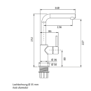 Herzbach SIRO BLACK WT-Einlochbatterie L-Size Griff...