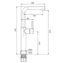 Herzbach SIRO PVD GOLD WT-Einlochbatterie XL- Size Schaft...