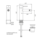 Herzbach SIRO PVD GOLD Bidet-Einlochbatterie mit Ablauf Gold