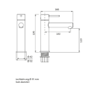 Herzbach SIRO WT-Einlochbatterie L-Size ohne Ablauf Chrom
