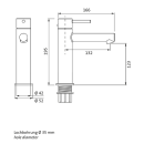 Herzbach SIRO BLACK WT-Einlochbatterie L-Size ohne Ablauf...
