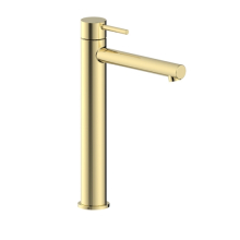 Herzbach SIRO PVD GOLD WT-Einlochbatterie XL-Size Schaft ohne Ablauf Gold