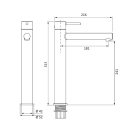 Herzbach SIRO PVD GOLD WT-Einlochbatterie XL-Size Schaft...