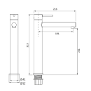 Herzbach SIRO GREY WT-Einlochbatterie XL-Size Schaft ohne...