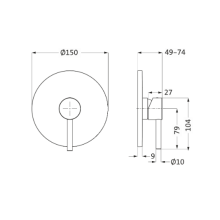 Herzbach SIRO GREY Brausebatterie Farbset Grau matt