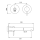 Herzbach SIRO GREY Waschtisch-Wandbatterie Farbset 210mm Grau matt