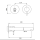 Herzbach SIRO WHITE Waschtisch-Wandbatterie Farbset 210mm Weiß matt