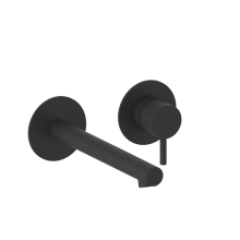 Herzbach SIRO BLACK Waschtisch-Wandbatterie Farbset 210mm Schwarz matt