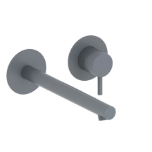 Herzbach SIRO GREY Waschtisch-Wandbatterie Farbset 240mm Grau matt