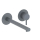 Herzbach SIRO GREY Waschtisch-Wandbatterie Farbset 240mm Grau matt