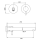 Herzbach SIRO GREY Waschtisch-Wandbatterie Farbset 240mm Grau matt