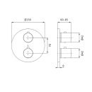 Herzbach LIVING Thermostat-Farbset 3 Verbraucher rund...