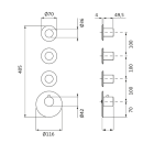 Herzbach LOGIC XL 3 Thermostat-Farbset 4 Blenden/Griffe...